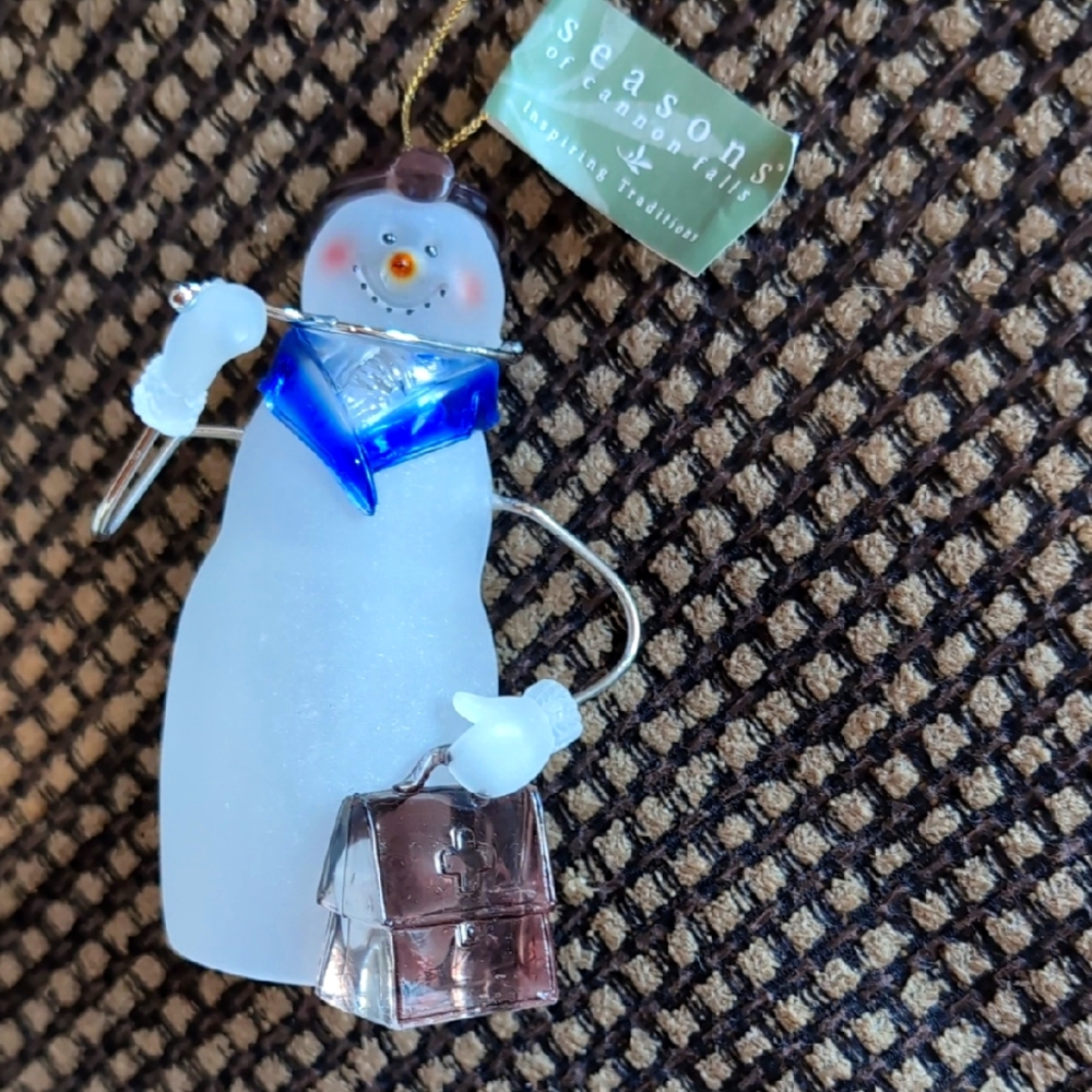 Vintage Seasons Physician Snowman Ornament